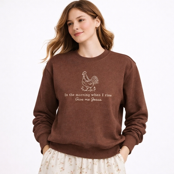 Love And Faith Tops - Love & Faith Embroidered Sweatshirt 2X Give Me Jesus Cozy Faith Core NWOT Cozy